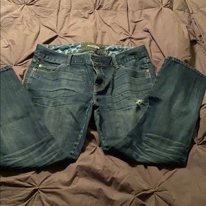 Express modern boyfriend crops size 8